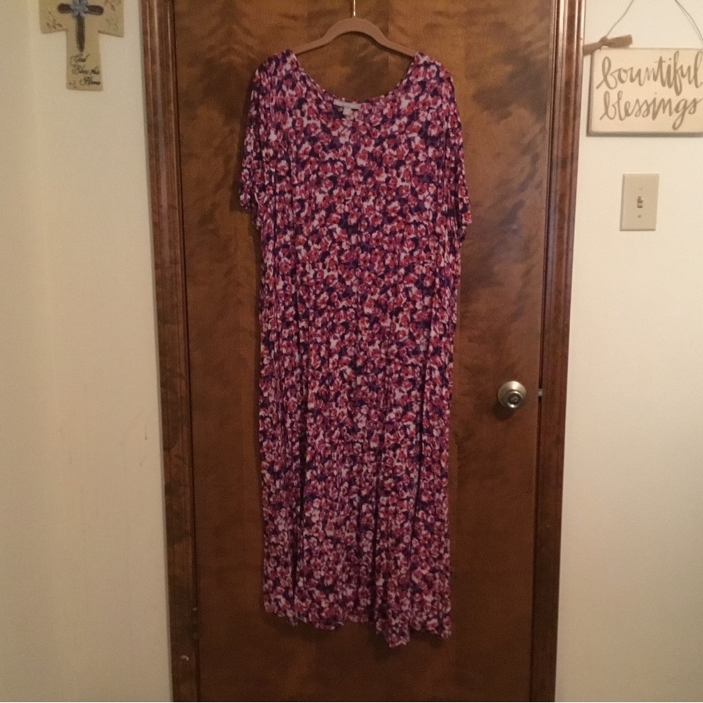Woman Within, Plus Size, 2X, 26/28, Floral Dress, Gauze Fabric